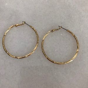 Gold-tone hoop earrings